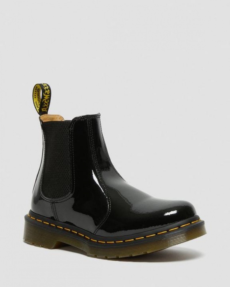 Women\'s Dr Martens 2976 Women's Patent Leather Chelsea Boots Black | Australia_Dr10426