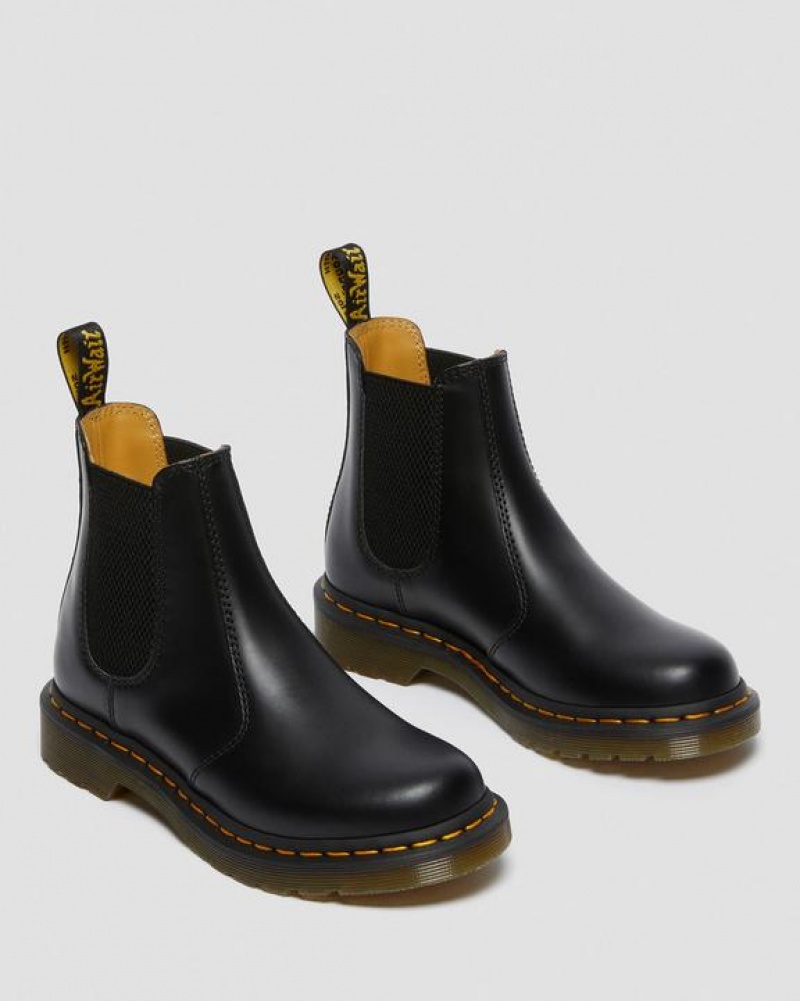 Women's Dr Martens 2976 Women's Smooth Leather Chelsea Boots Black | Australia_Dr20534