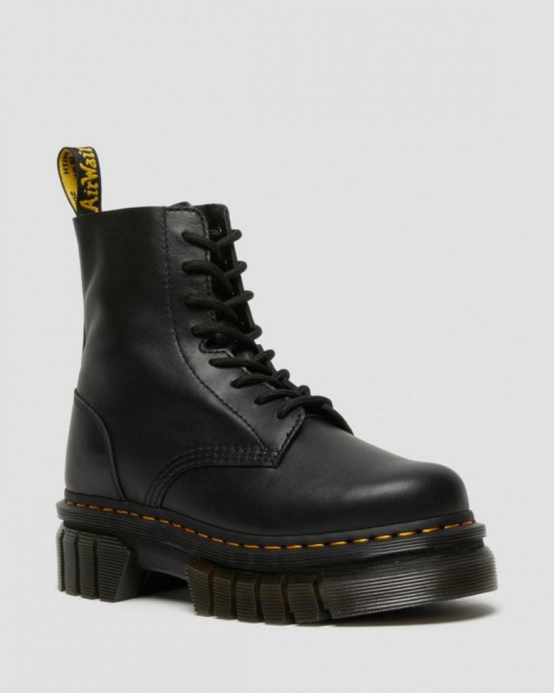 Women\'s Dr Martens Audrick Nappa Leather Platform Ankle Boots Black | Australia_Dr72458