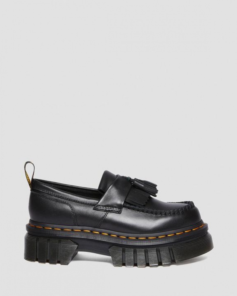 Women's Dr Martens Audrick Nappa Lux Platform Shoes Black | Australia_Dr74171