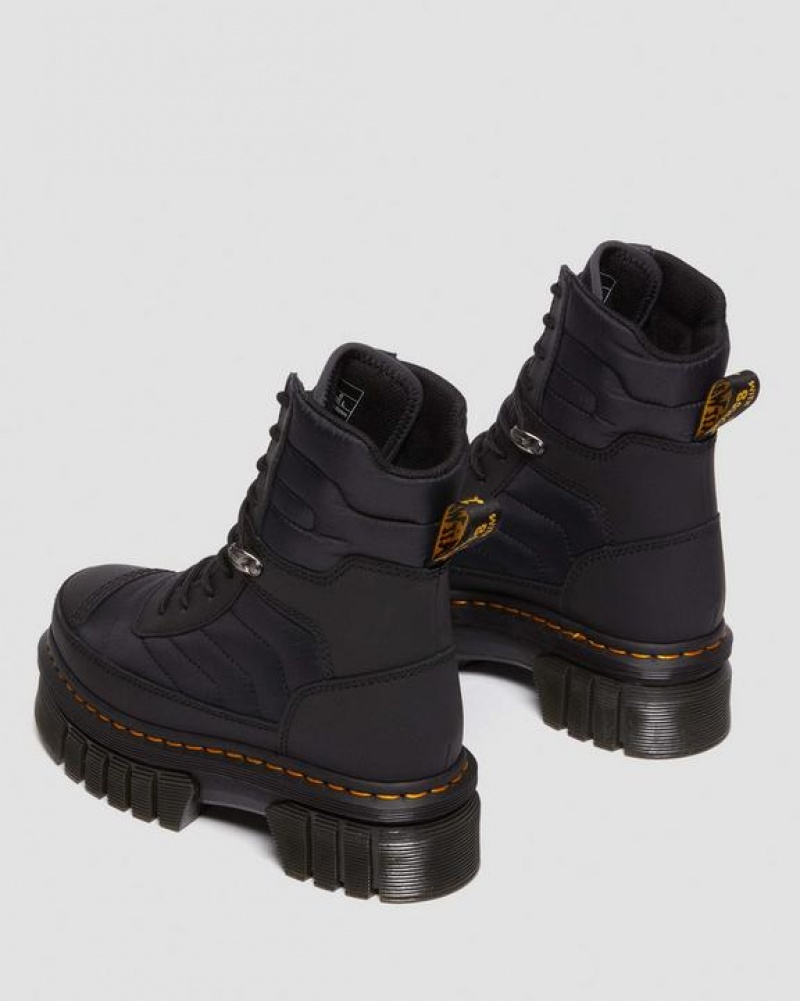 Women's Dr Martens Audrick Quilted Platform Ankle Boots Black | Australia_Dr91180