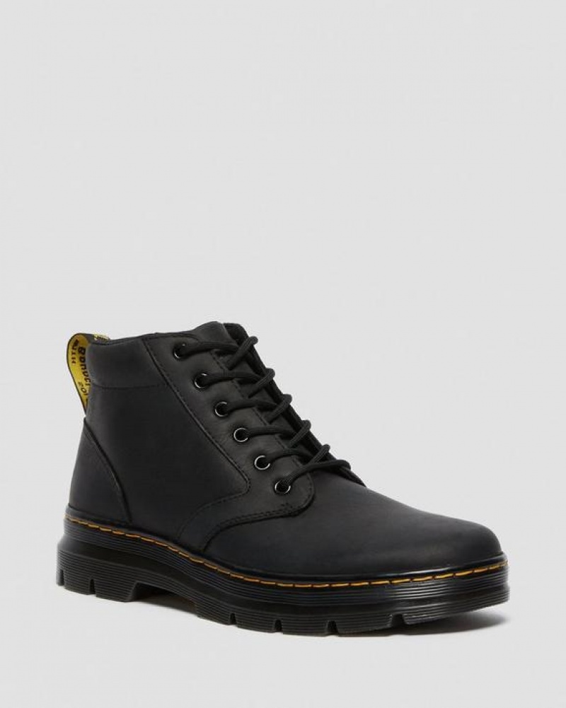 Women\'s Dr Martens Bonny Leather Casual Boots Black | Australia_Dr90480