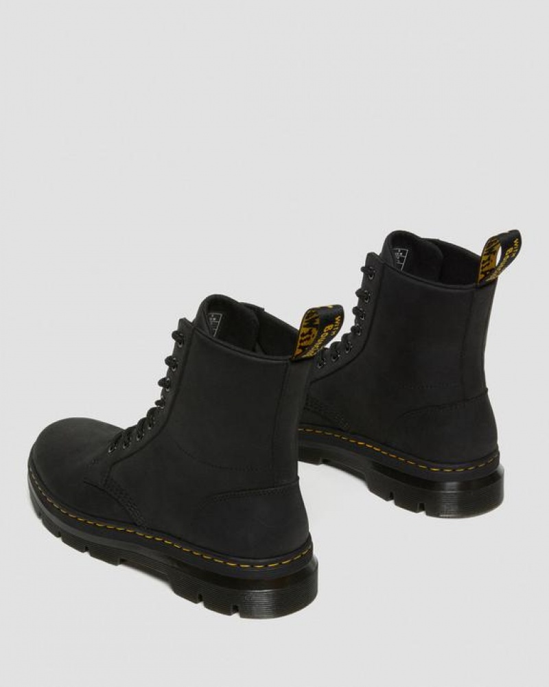 Women's Dr Martens Combs Leather Casual Boots Black | Australia_Dr70849