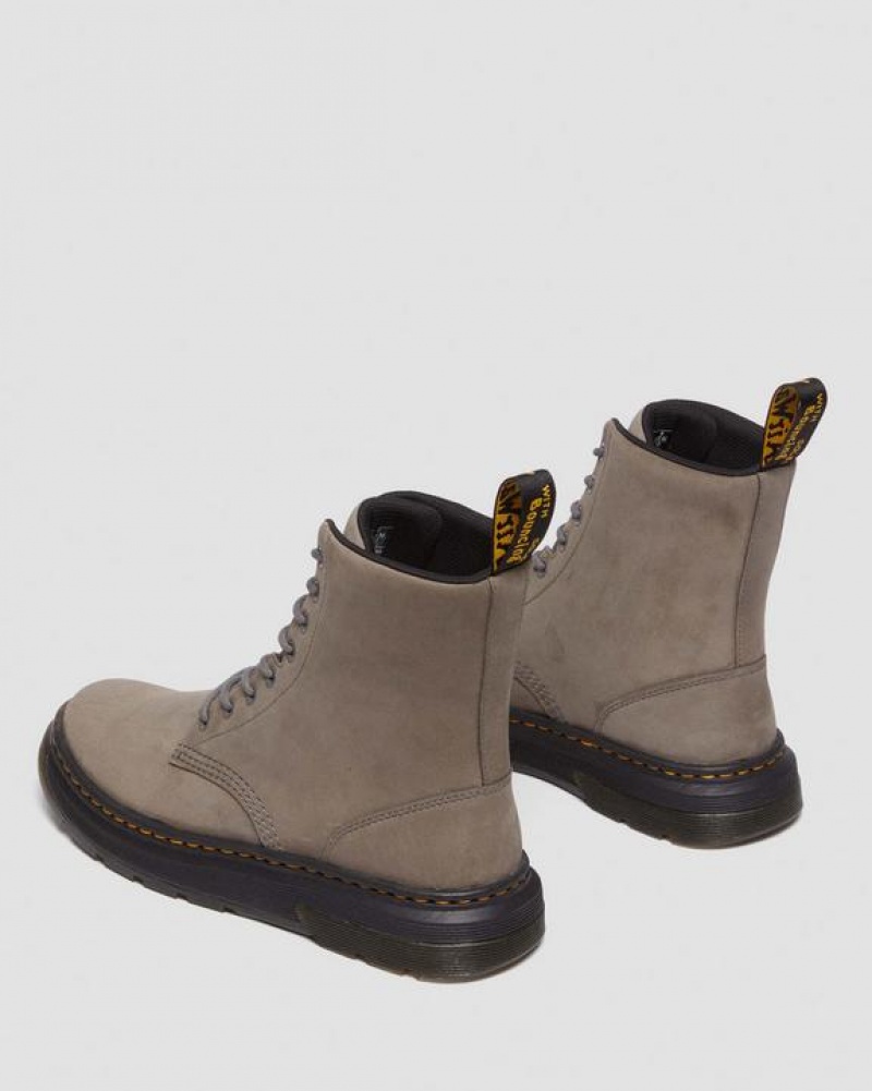 Women's Dr Martens Crewson Nubuck Leather Everyday Boots Grey | Australia_Dr10113