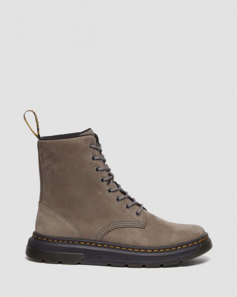 Women's Dr Martens Crewson Nubuck Leather Everyday Boots Grey | Australia_Dr10113