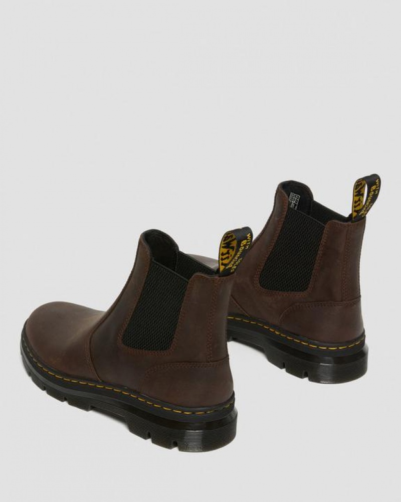 Women's Dr Martens Embury Crazy Horse Leather Casual Boots Brown | Australia_Dr57035