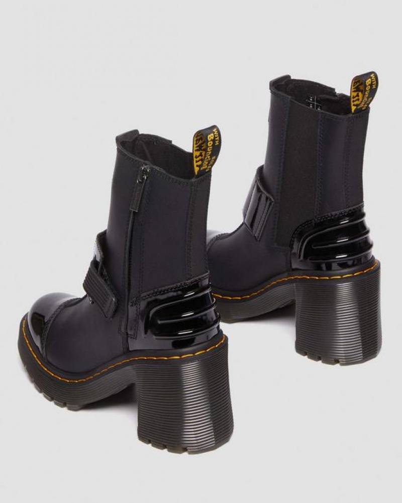 Women's Dr Martens Gaya Alternative Leather Heeled Chelsea Boots Black | Australia_Dr80515