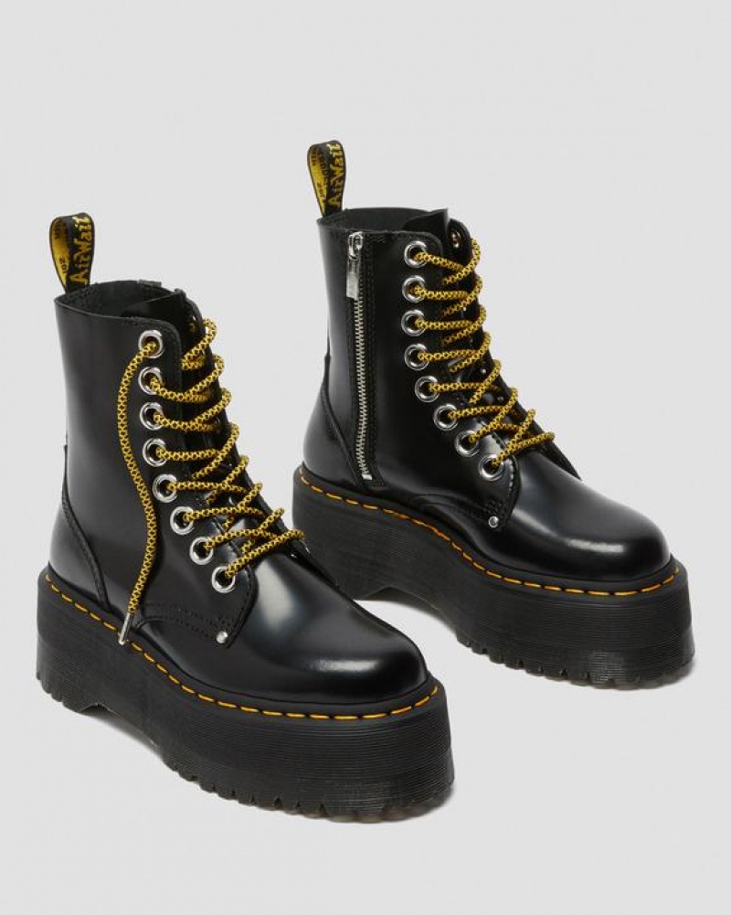 Women's Dr Martens Jadon Max Boot Women's Platform Shoes Black | Australia_Dr92275