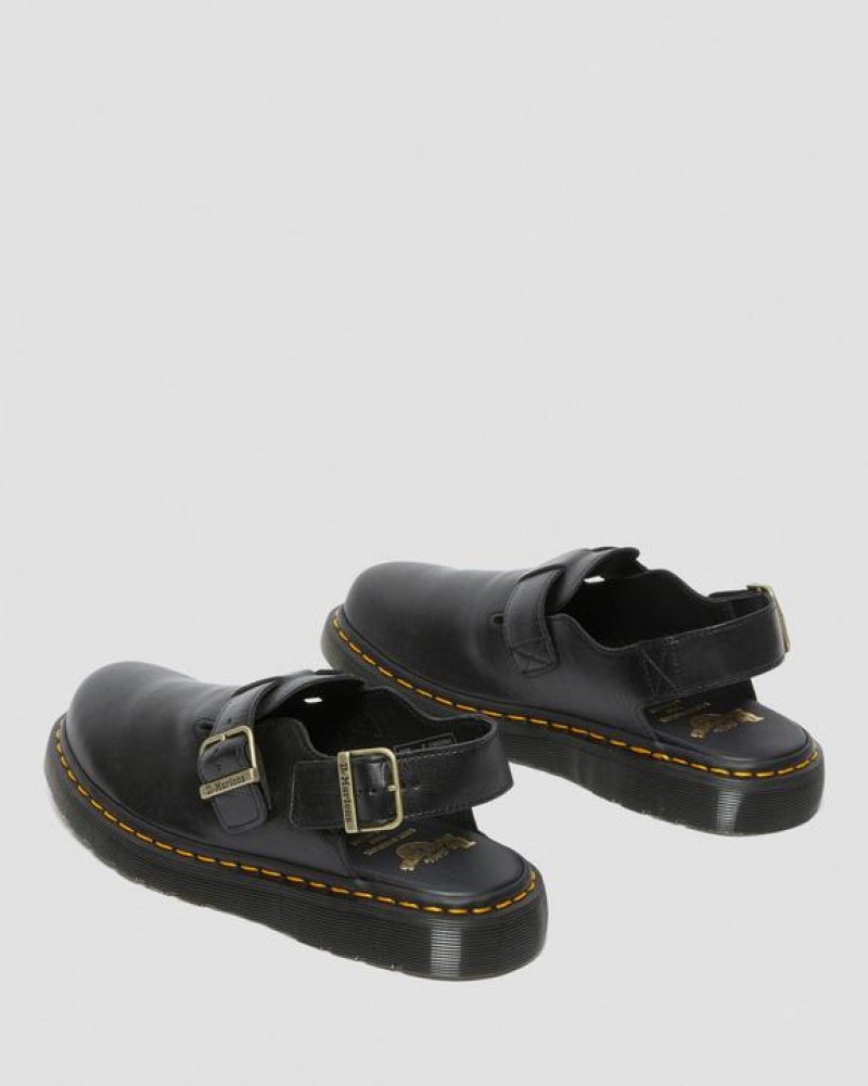 Women's Dr Martens Jorge Made in England Leather Slingback Mules Shoes Black | Australia_Dr78822