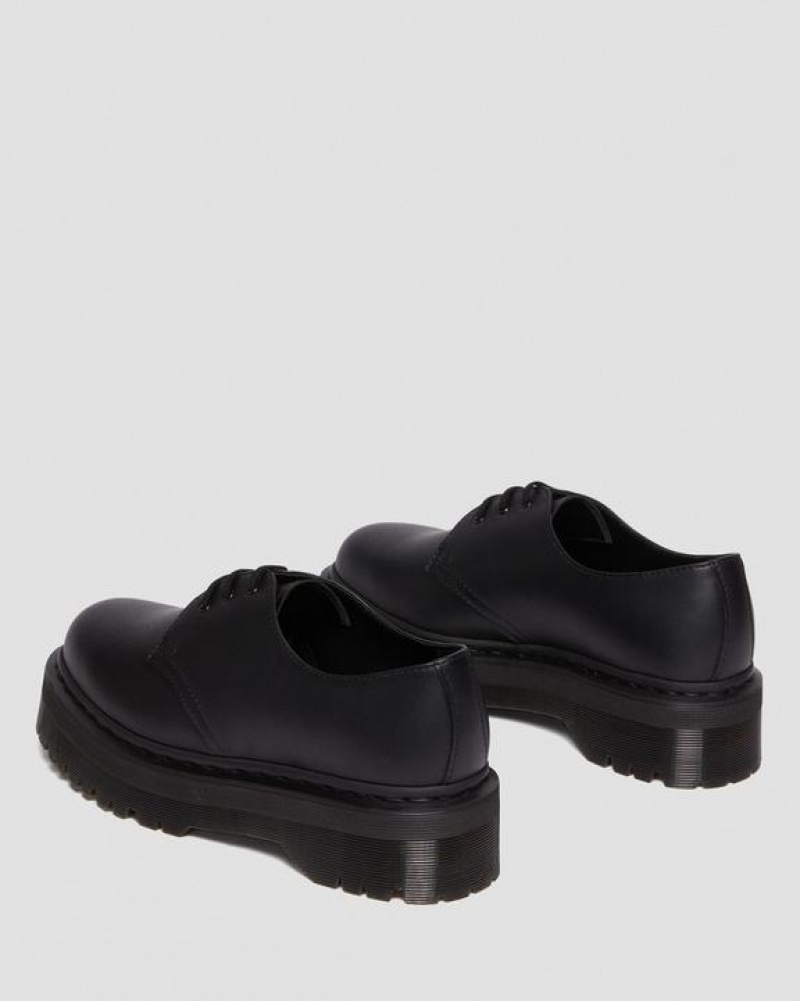 Women's Dr Martens Vegan 1461 Mono Felix Platform Shoes Black | Australia_Dr89220