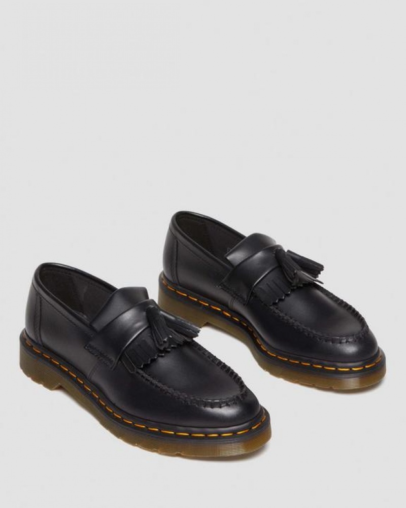 Women's Dr Martens Vegan Adrian Felix Tassel Loafers Shoes Black | Australia_Dr34993