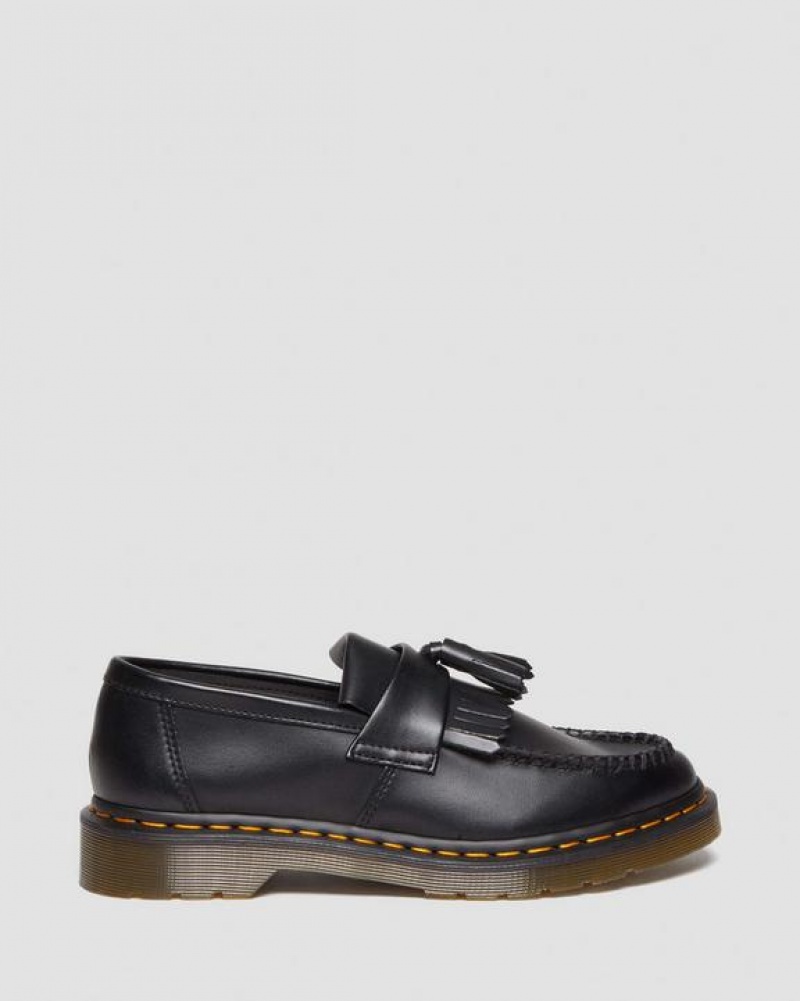 Women's Dr Martens Vegan Adrian Felix Tassel Loafers Shoes Black | Australia_Dr34993