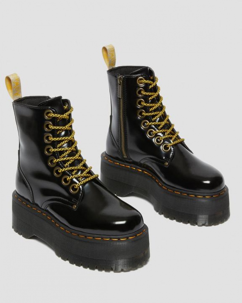 Women's Dr Martens Vegan Jadon Boot Max Platforms Boots Black | Australia_Dr85742