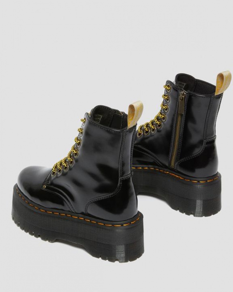 Women's Dr Martens Vegan Jadon Boot Max Platforms Boots Black | Australia_Dr85742