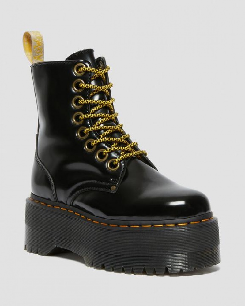 Women\'s Dr Martens Vegan Jadon Boot Max Platforms Boots Black | Australia_Dr85742