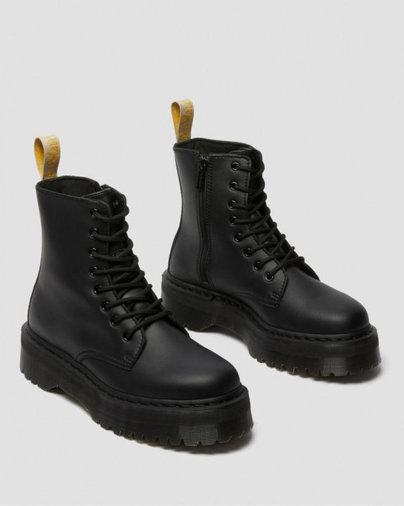 Women's Dr Martens Vegan Jadon II Boot Mono Platforms Boots Black | Australia_Dr86774