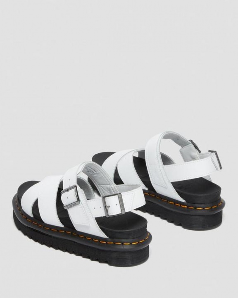 Women's Dr Martens Voss II Women's Leather Strap Sandals White | Australia_Dr22025